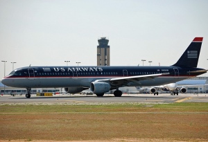 Picture of US Airways jet on airport runway